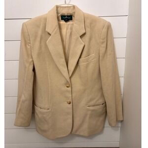 Vintage Hunter Club Wool Blend Beige Blazer Menswear Career Formal Coat‎ Size 12